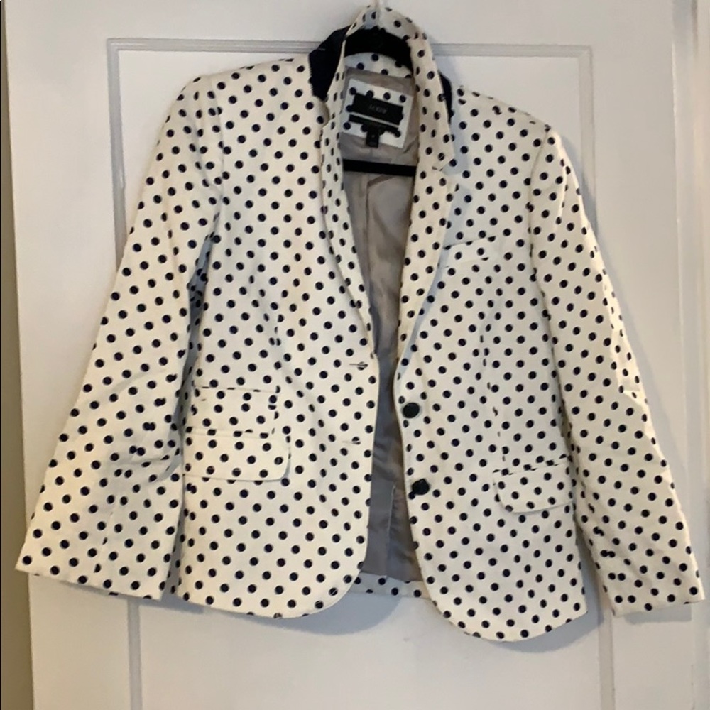 Blue and white JCrew schoolboy blazer, size 6